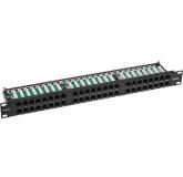  - Панель коммутационная высокой плотности с кабельными органайзерами 19", 1U, 48 портов, UTP, RJ-45, CAT 5e REXANT PRO (02-0033)