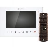  - Комплект видеодомофона Optimus VMH-7.1 (w)+ DSH-E1080 (медь)